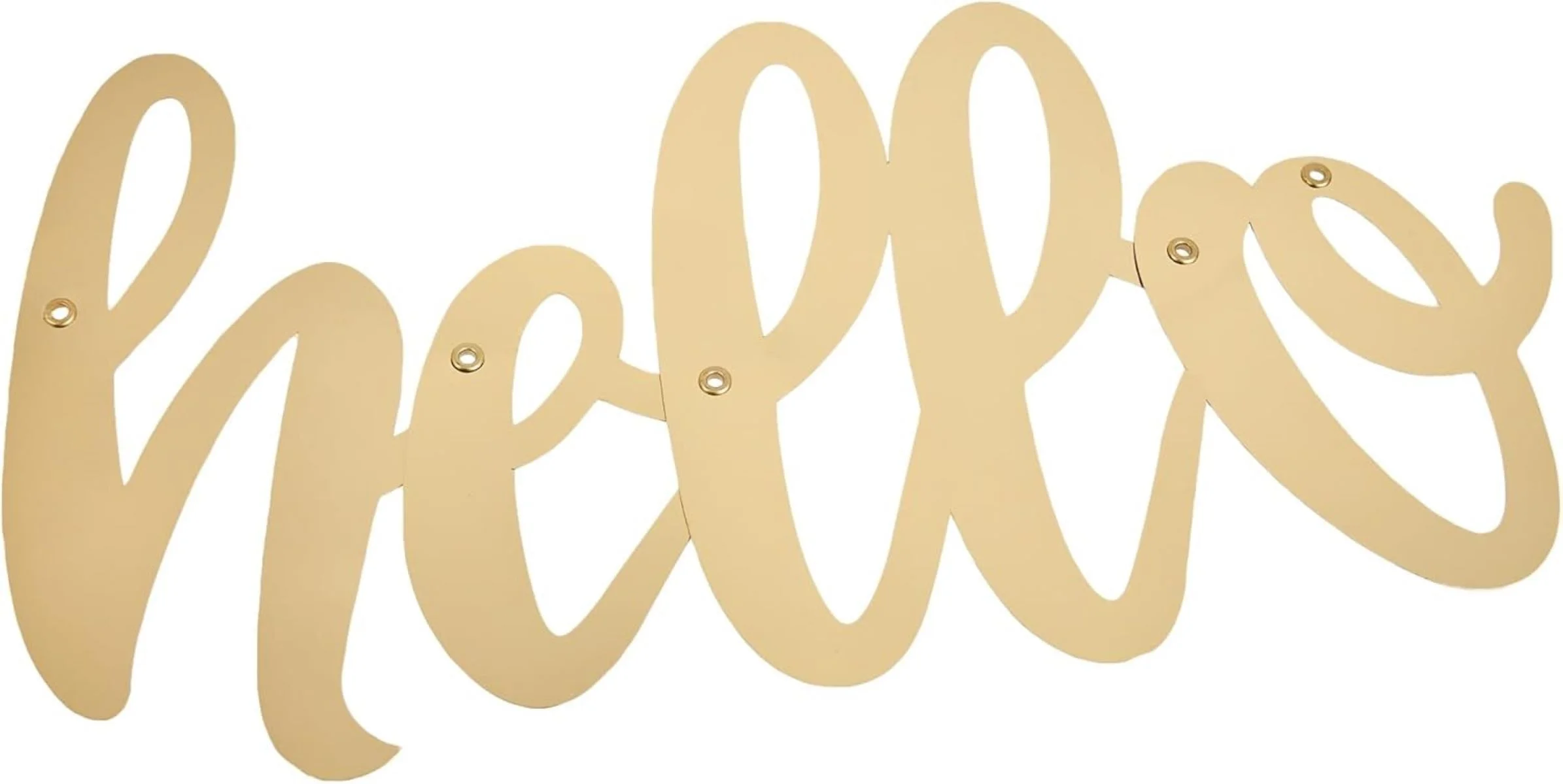 UNIQUE INDUSTRIES INC. – Hängedekoration Buchstabengirlande „Hello Baby“ Folie Gold, ca. 85 cm